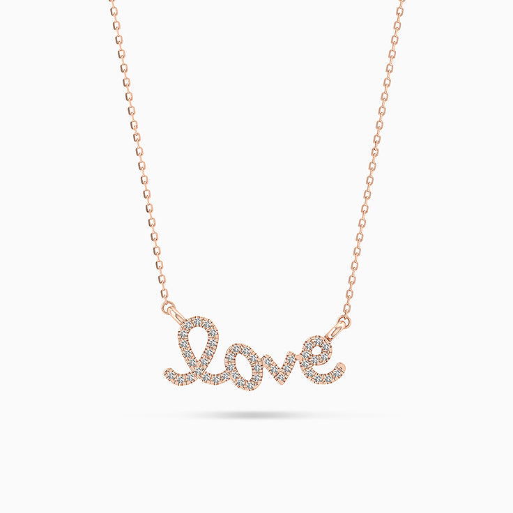 Love diamond necklace