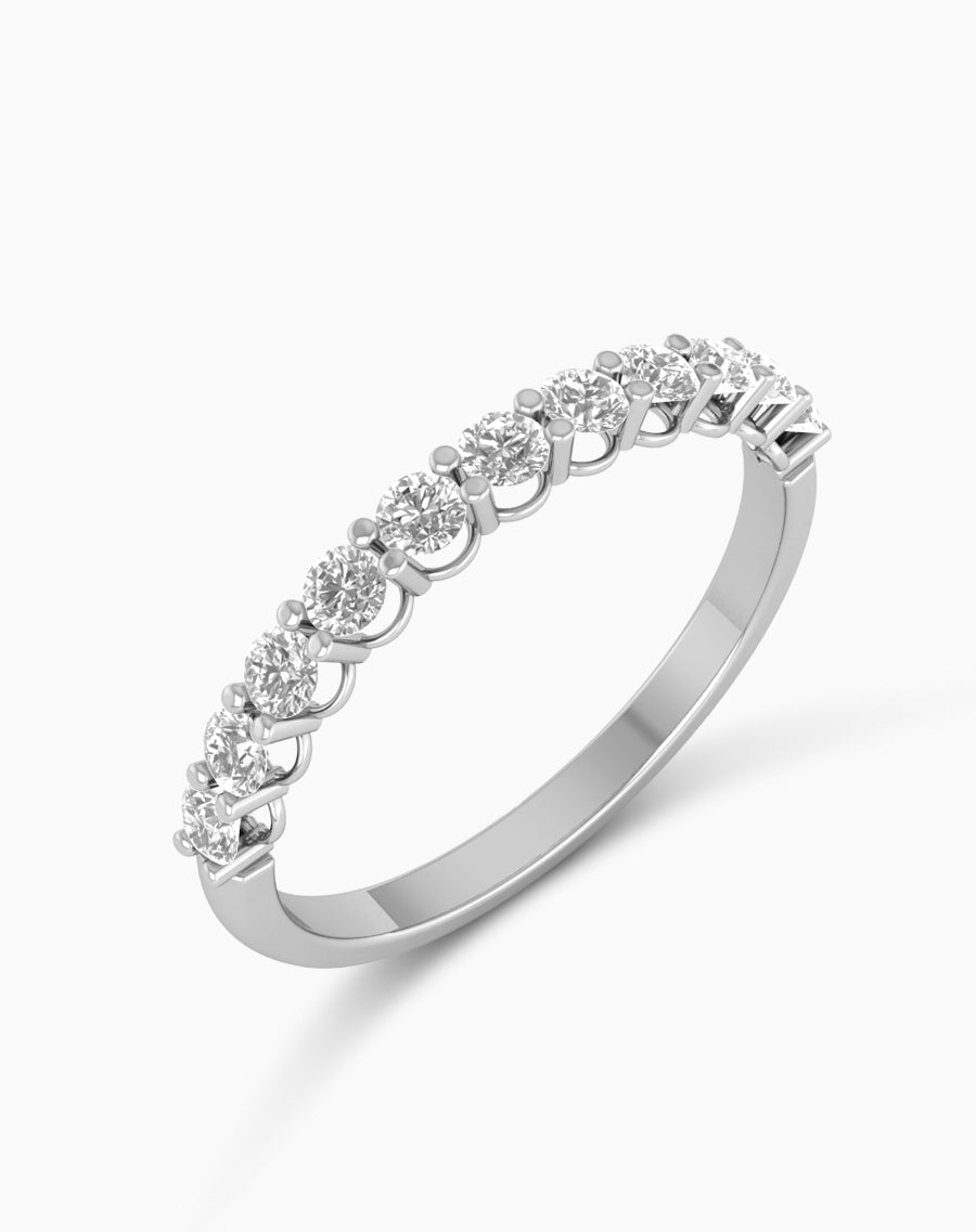 Diamond Half Eternity Stackable Ring