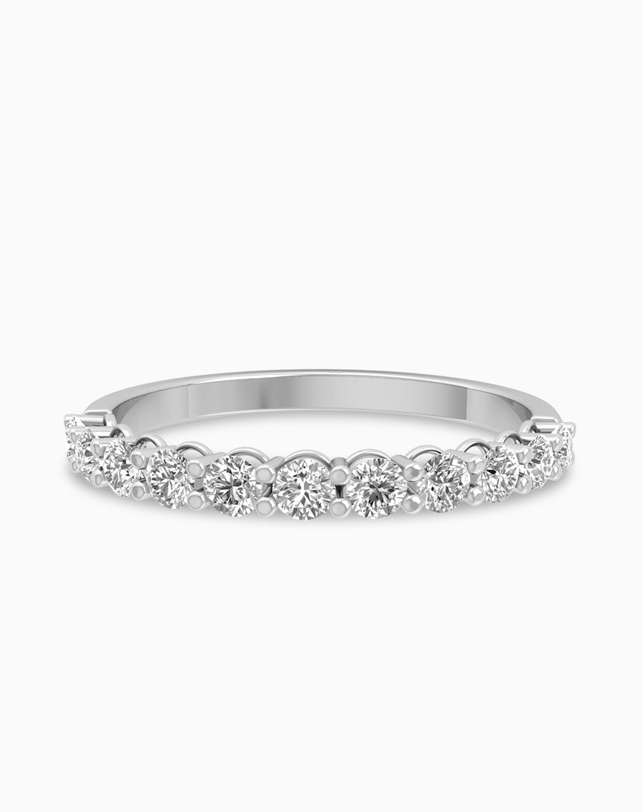 Diamond Half Eternity Stackable Ring