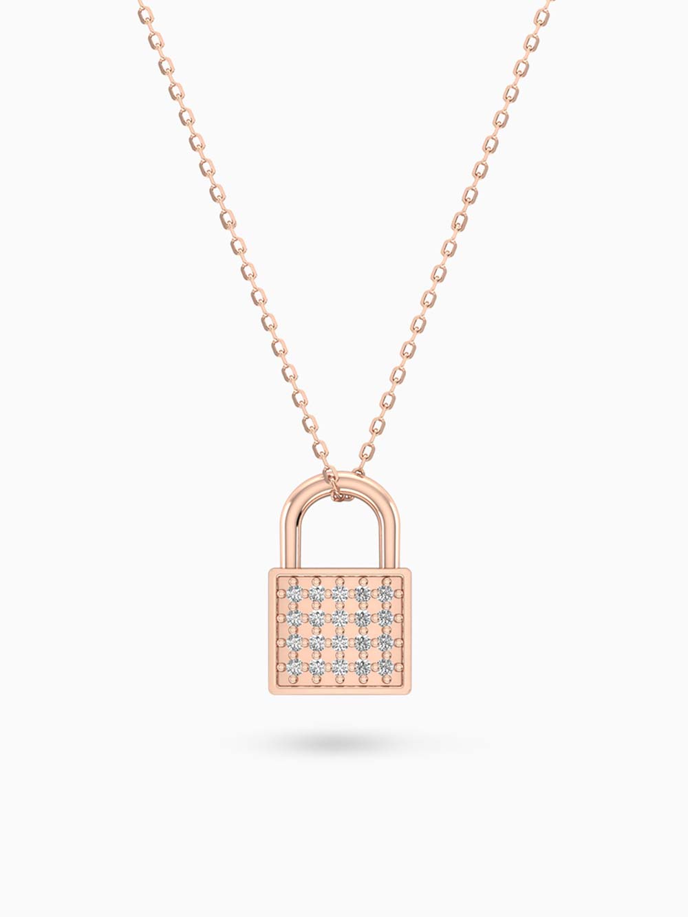Lock Diamond Pendant in 14kt Gold (0.25cts)