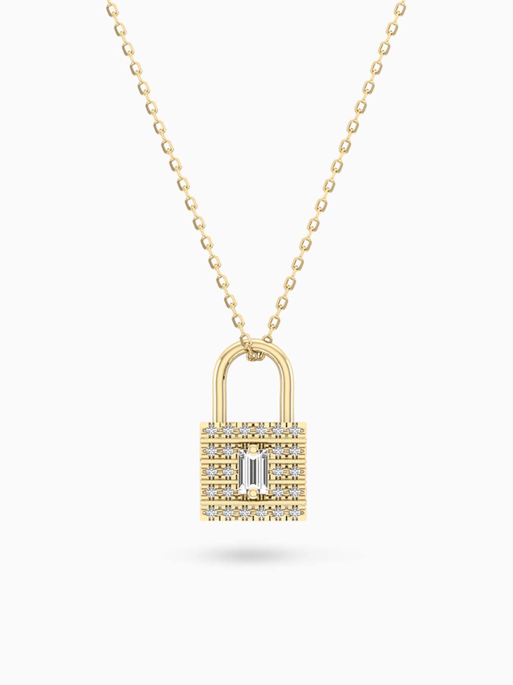 Lock Diamond Pendant in 14kt Gold (0.25cts)