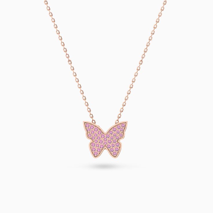 Butterfly Pink Diamond Pendant