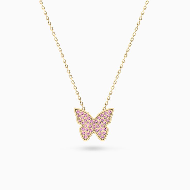 Butterfly Pink Diamond Pendant