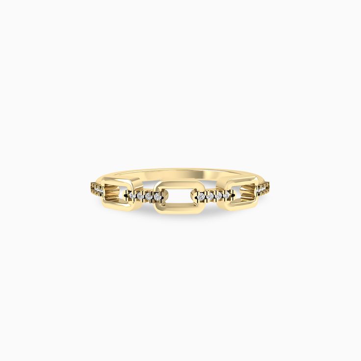 Cuban Linked Diamond Ring made in gold