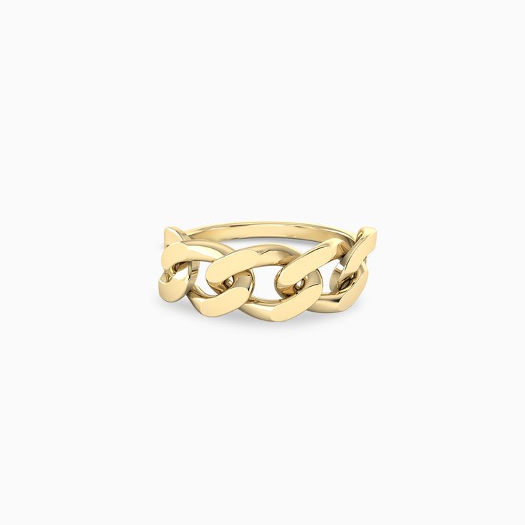 Open Linked Ring Made In Gold