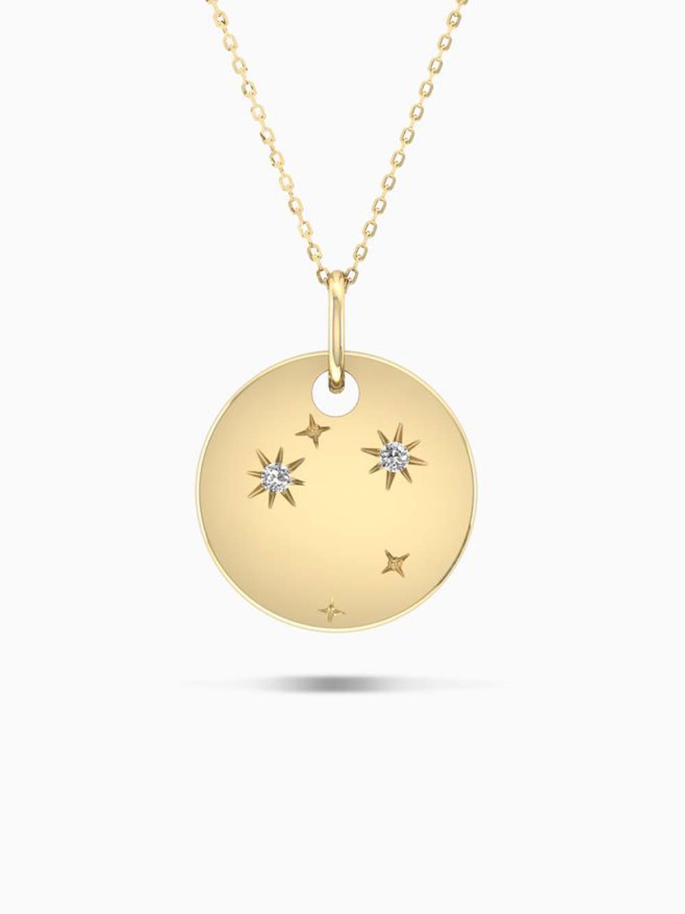 Libra Zodiac Diamond Pendant