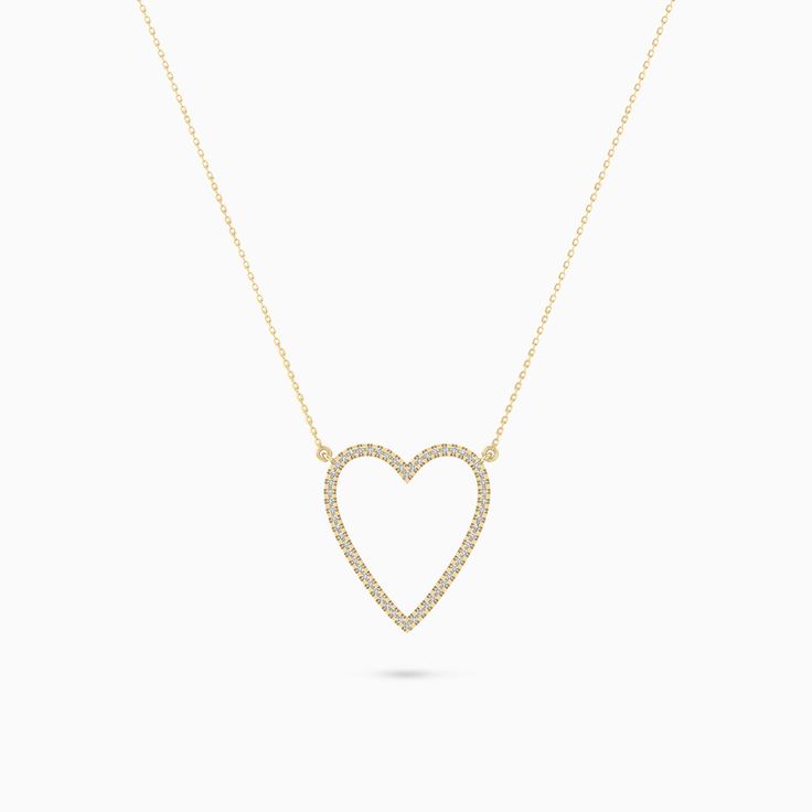 Diamond Heart Necklace made in Gold