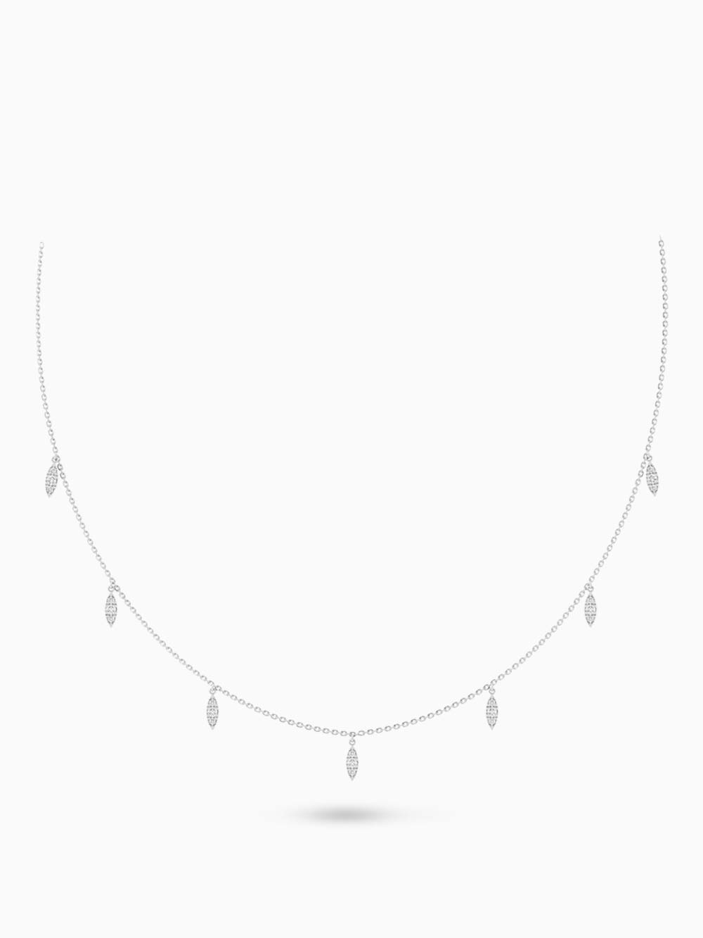 Dangling leaf Diamond Necklace