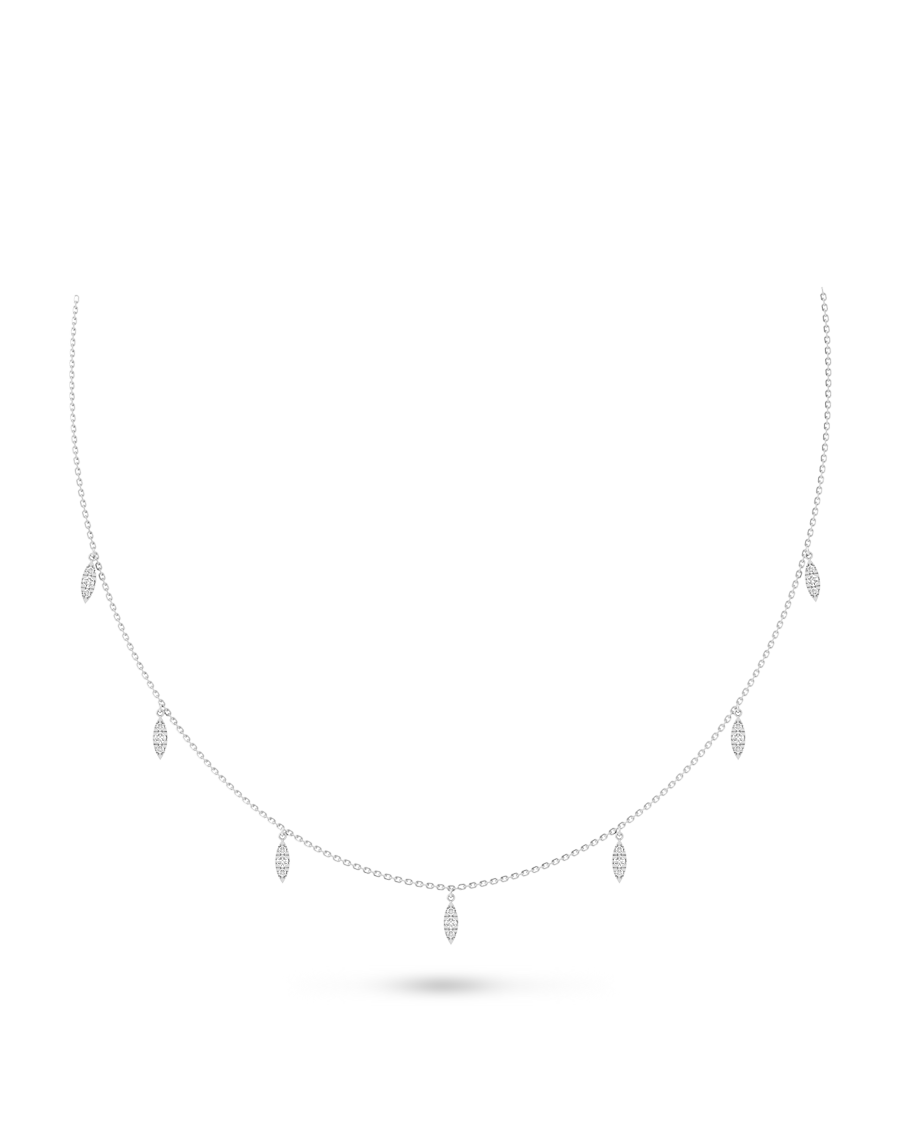 Dangling leaf Diamond Necklace