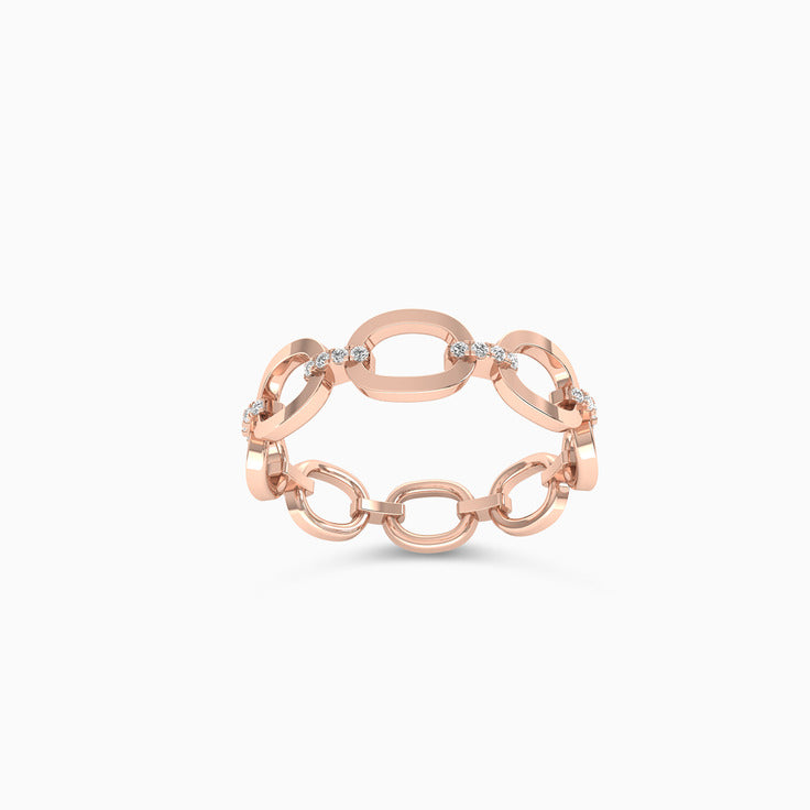 Gold & Diamond Linked Ring