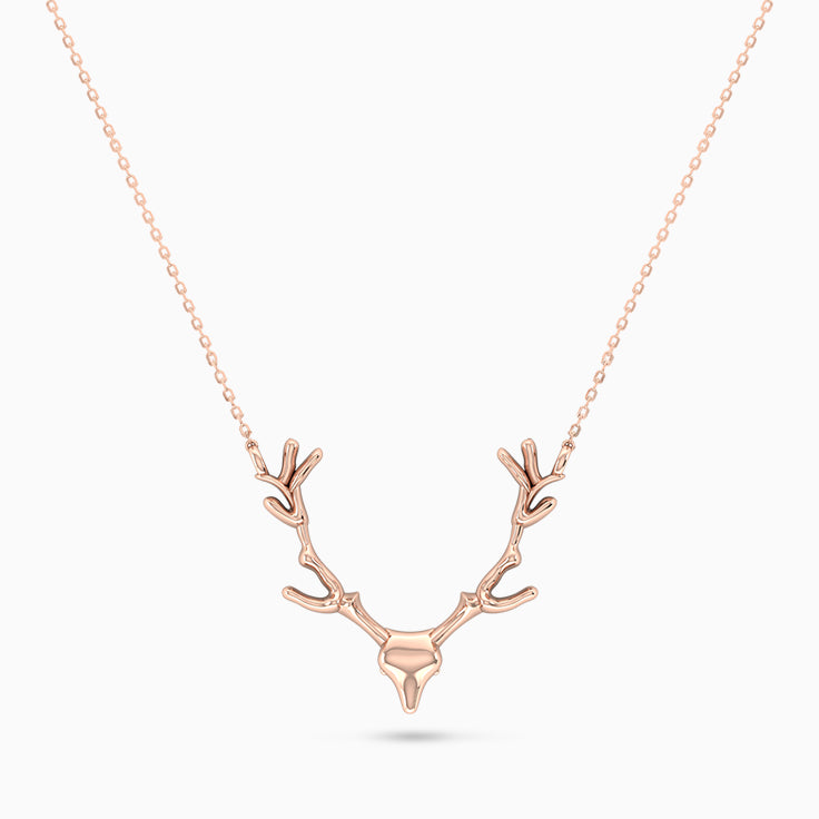 Gold Antler Necklace