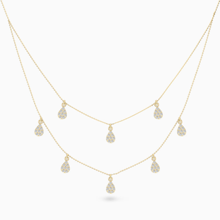 Double Layered Teardrop Necklace