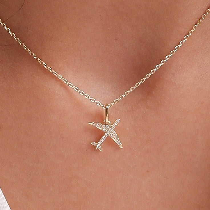 Plane Diamond Pendant