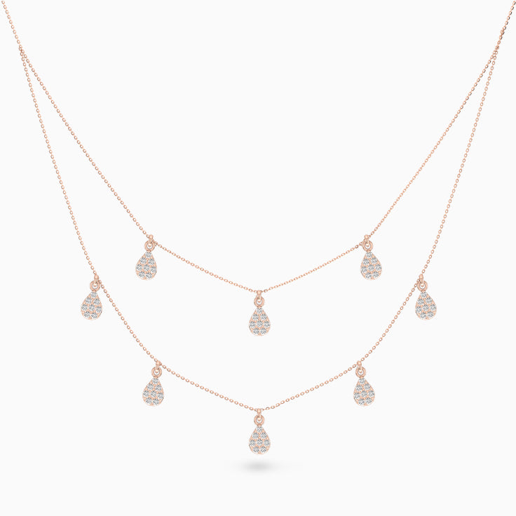 Double Layered Teardrop Necklace