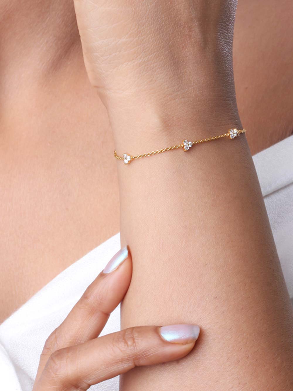 Triple Diamond Chain Bracelet
