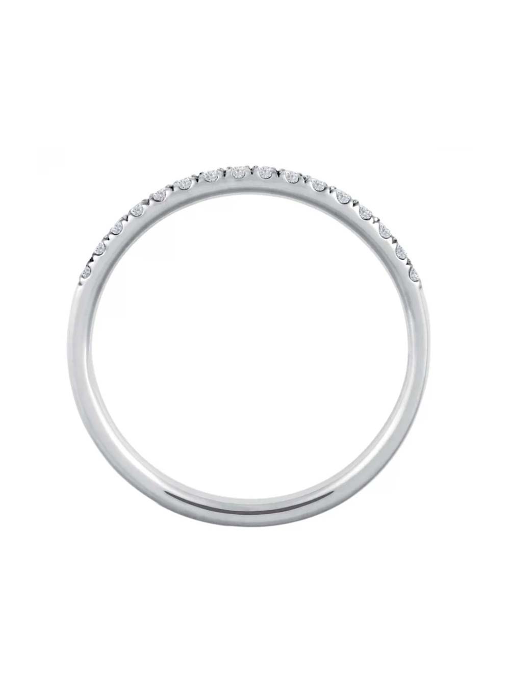 Sleek Pave Diamond Engagement Band