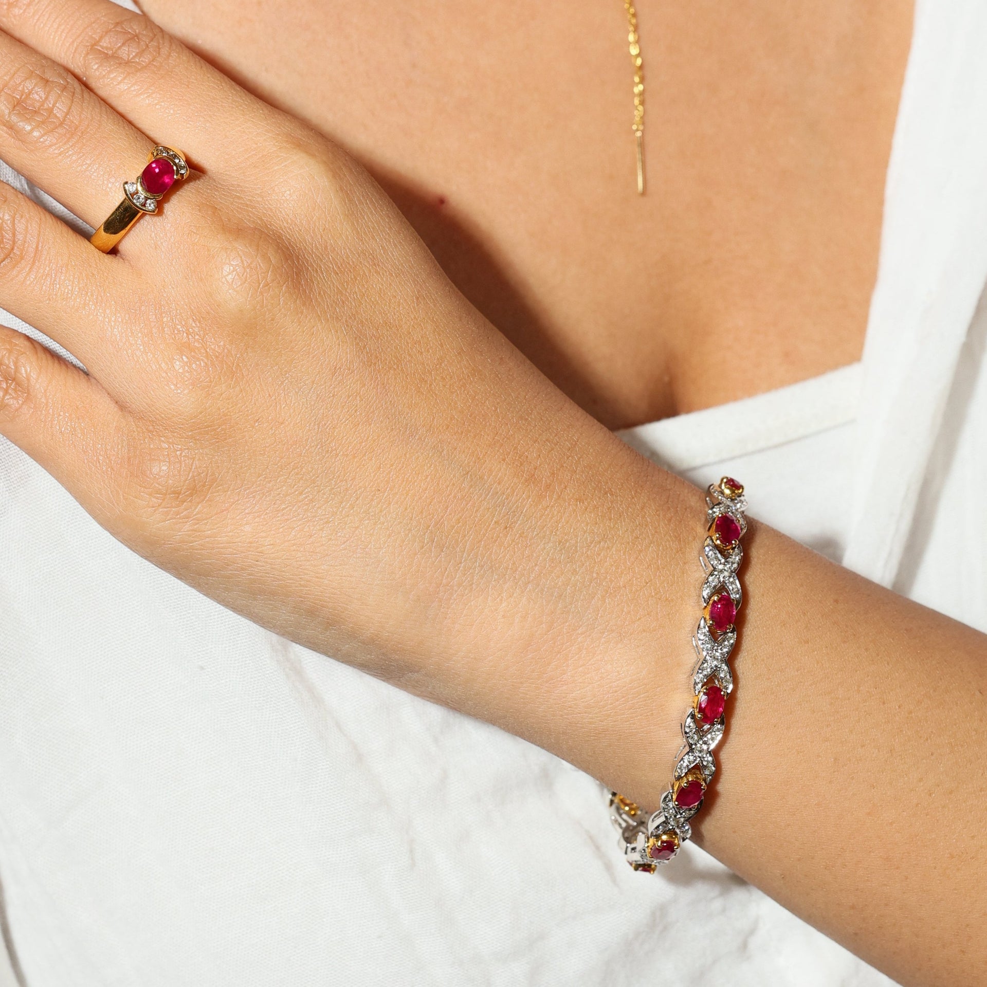 Diamond and Ruby Bracelet