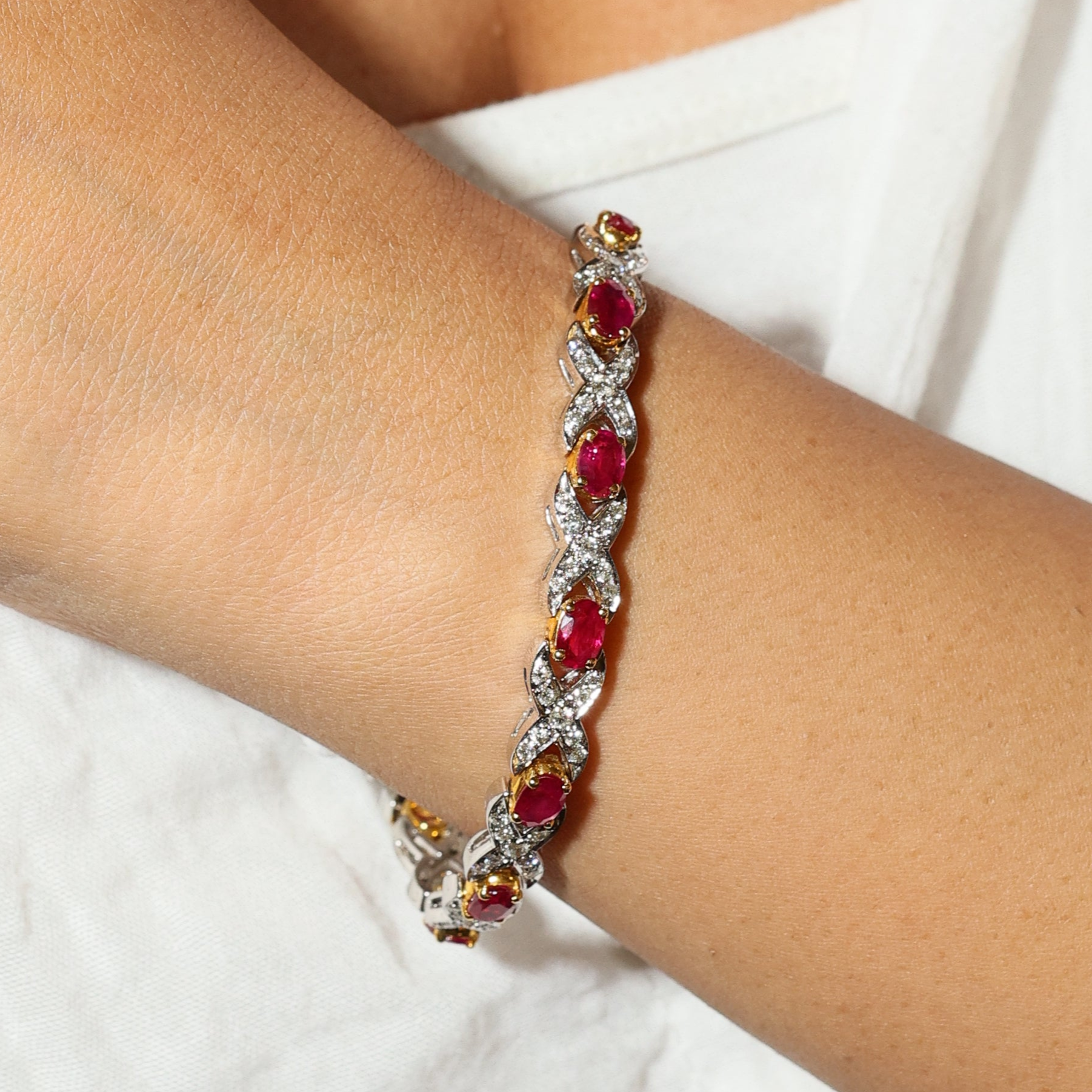 Diamond and Ruby Bracelet