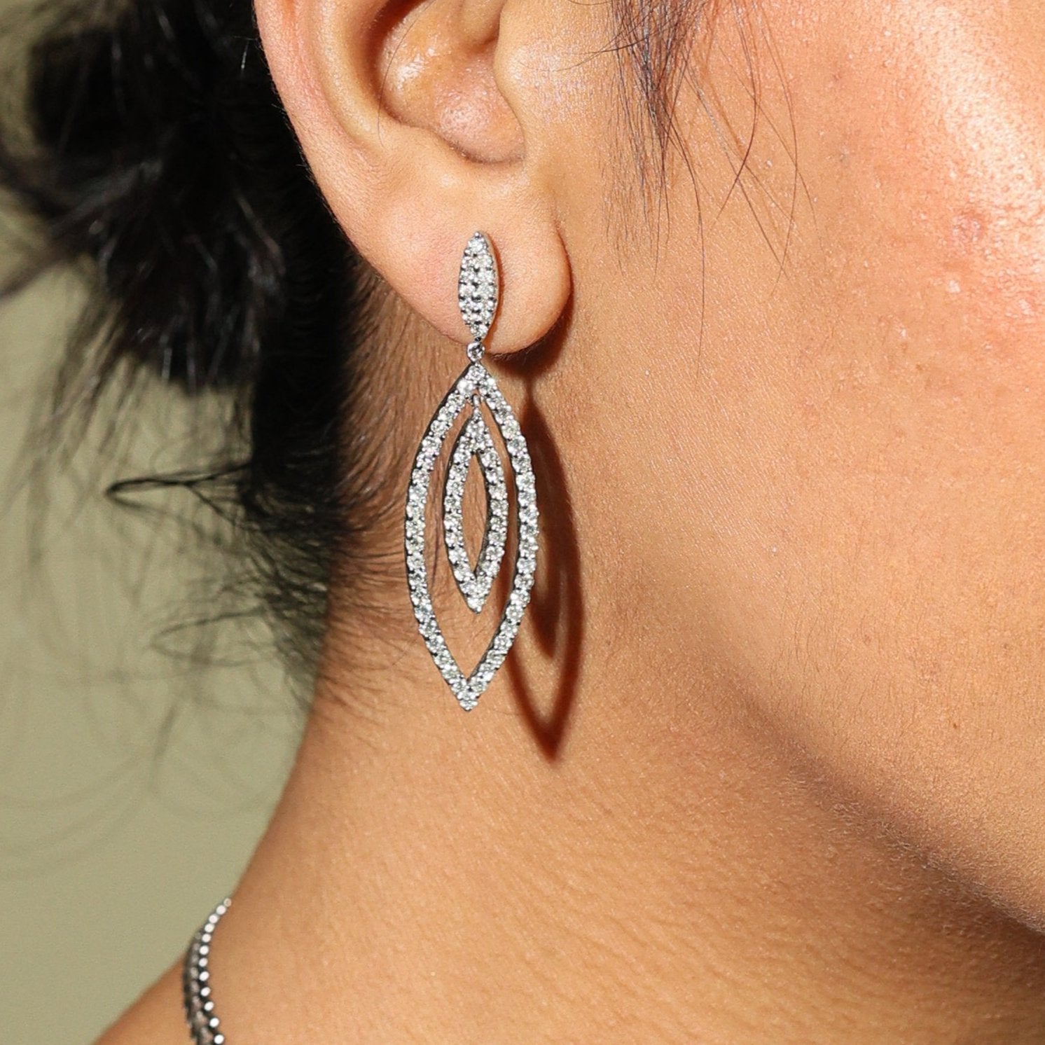 Leaf Diamond Earrings