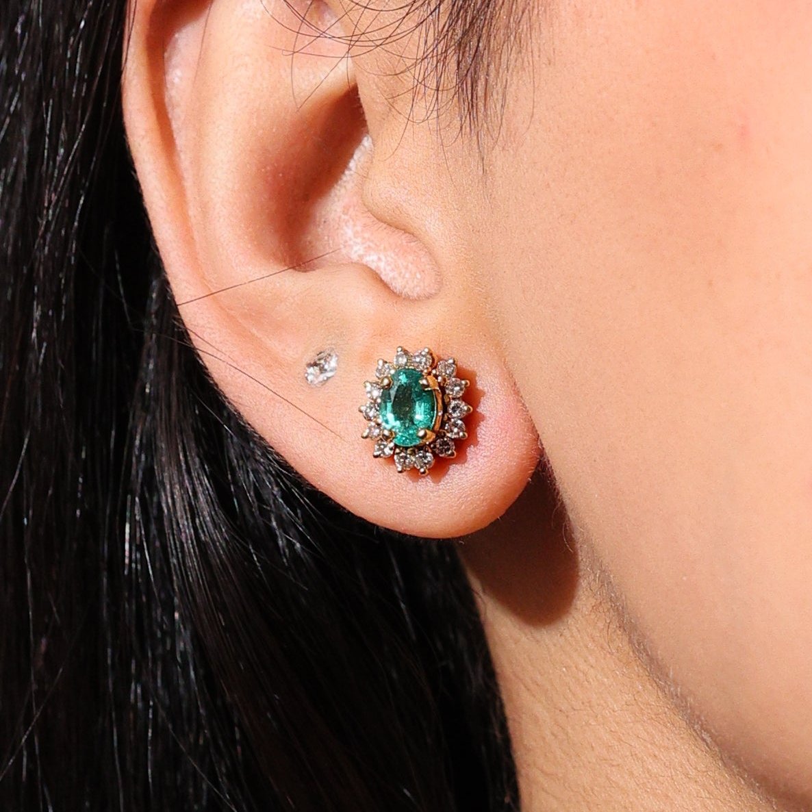 Emerald Stud Earrings