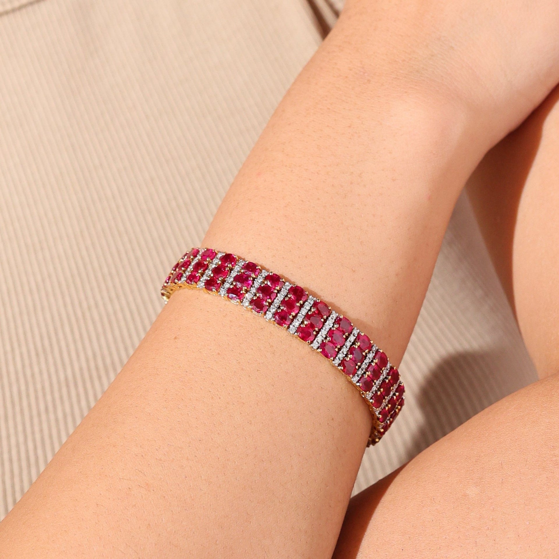 Ruby 3 line Bracelet