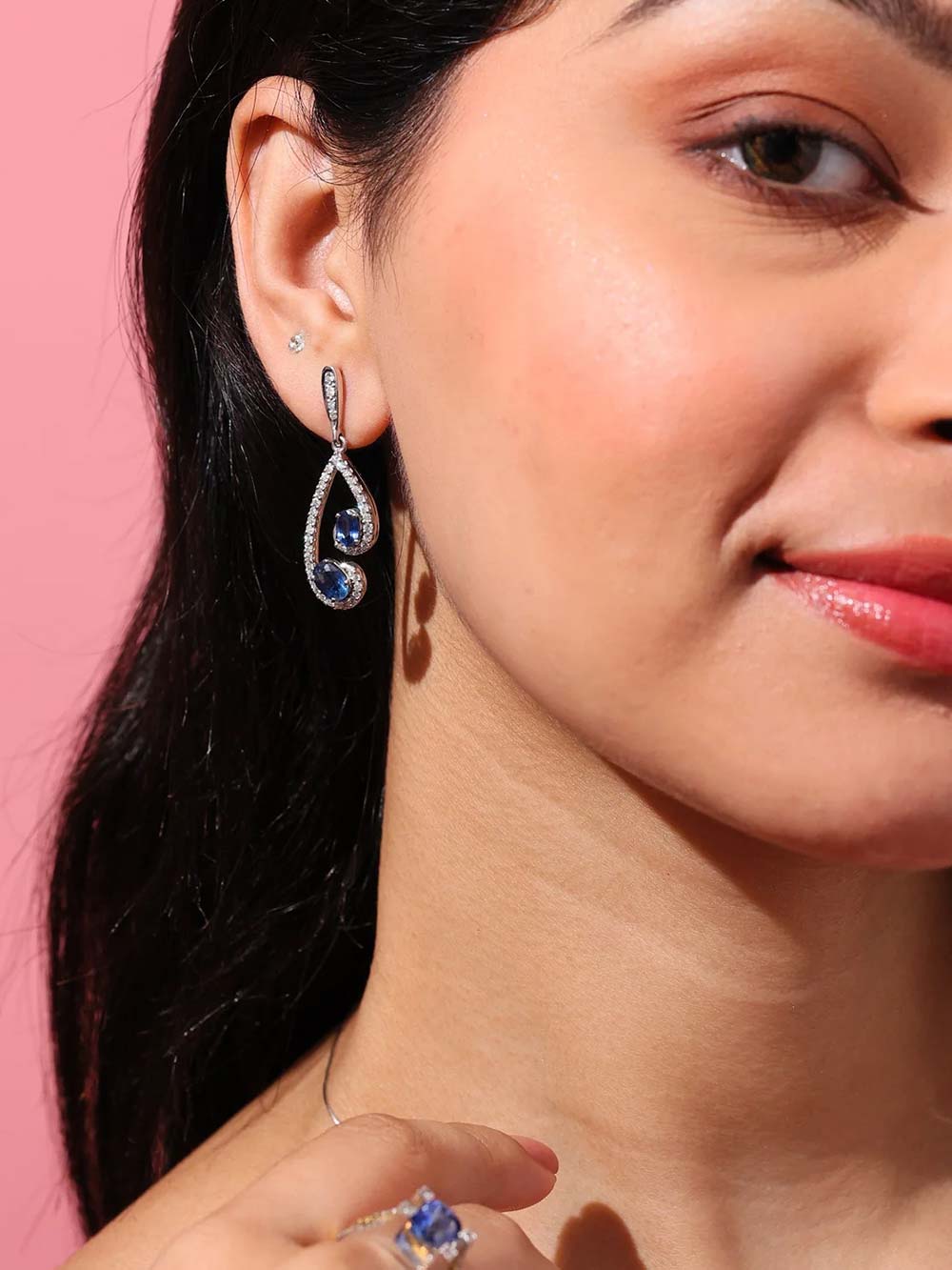 Double Spiral Sapphire & Diamond Twists