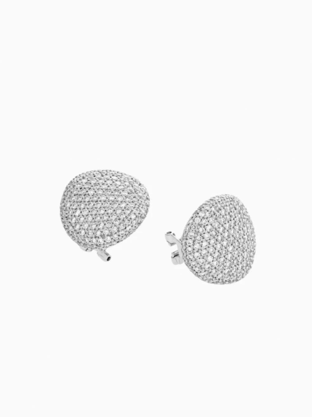 Pave Diamond Button Stud