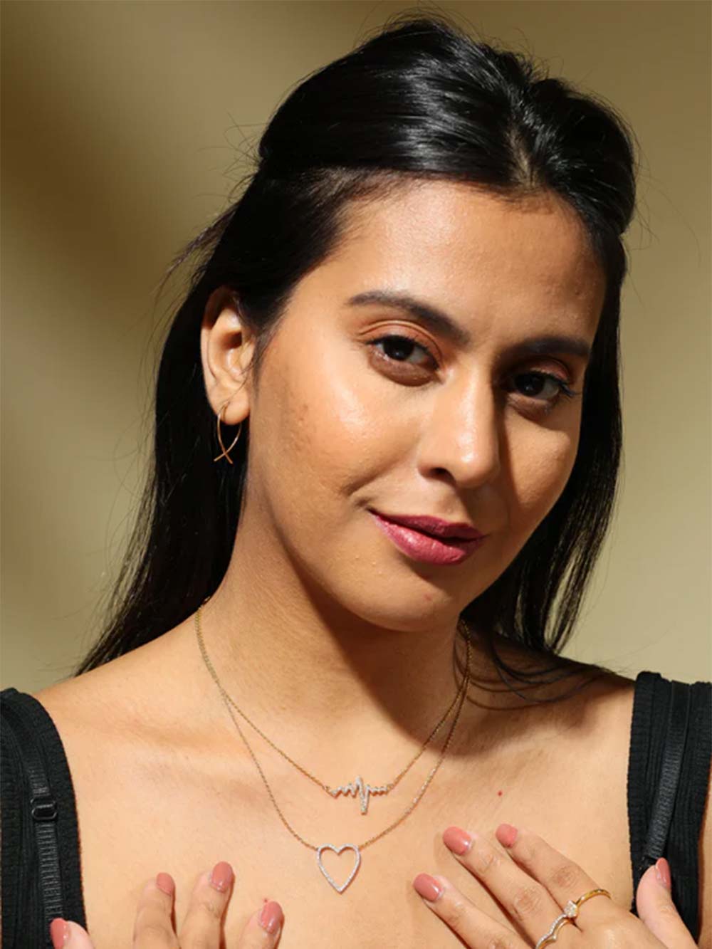 Diamond Heart Necklace made in Gold