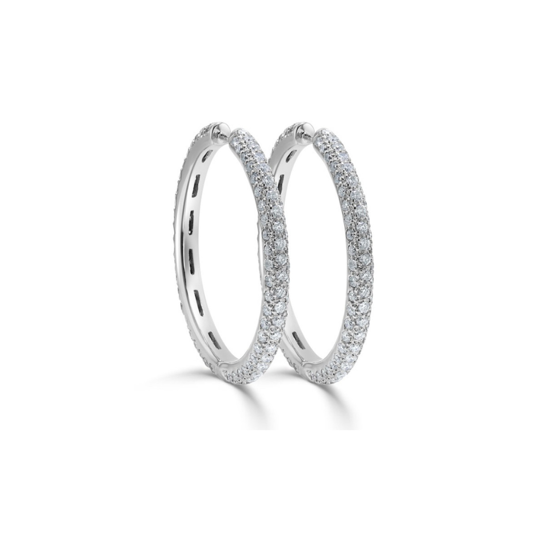 Diamond Hoops Earring