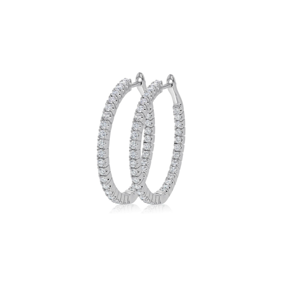 Diamond Inside-Out Hoop Earrings