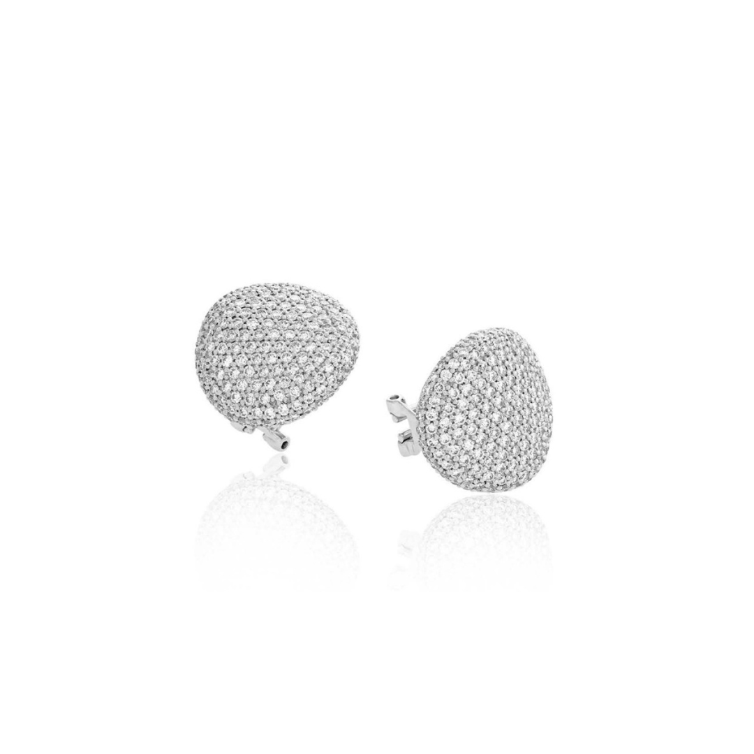 Pave Diamond Button Stud