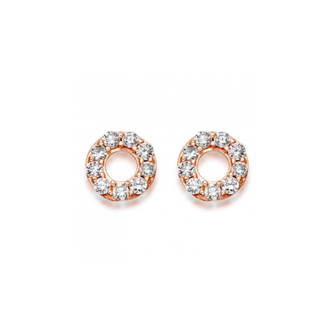 Hollow Circle Diamond Stud