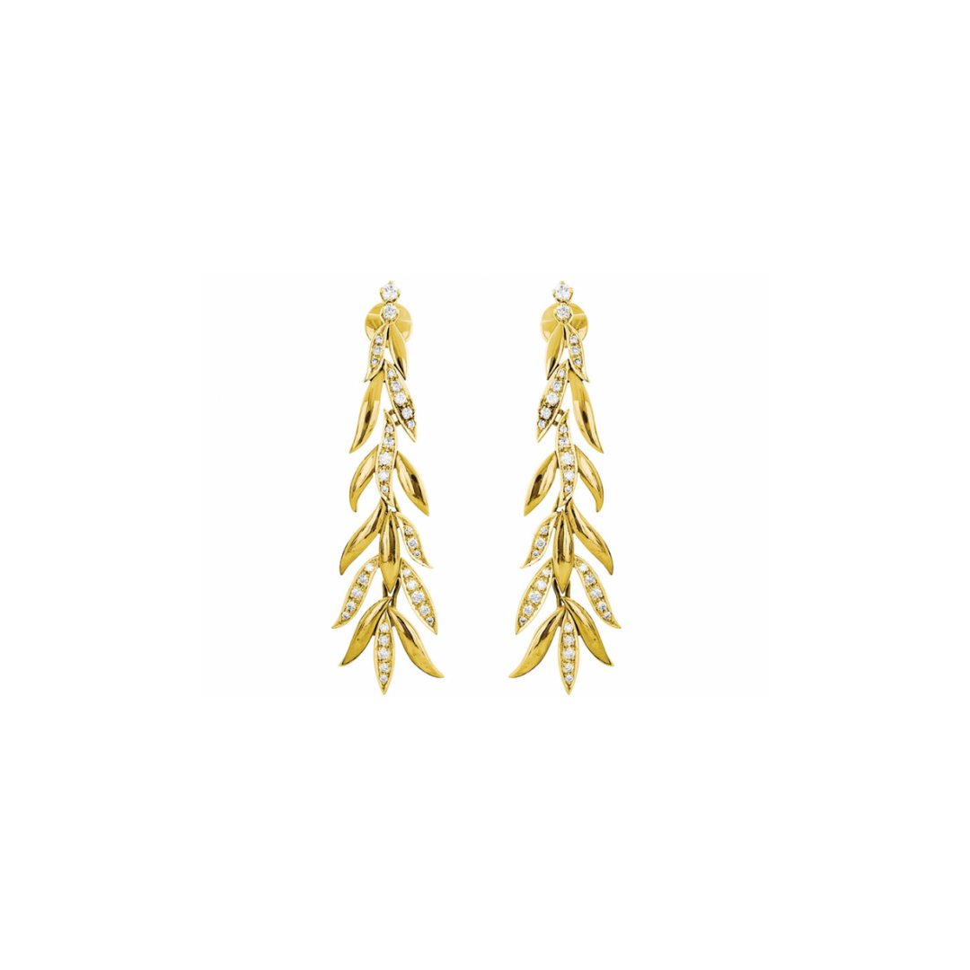 Gold leaf Earring