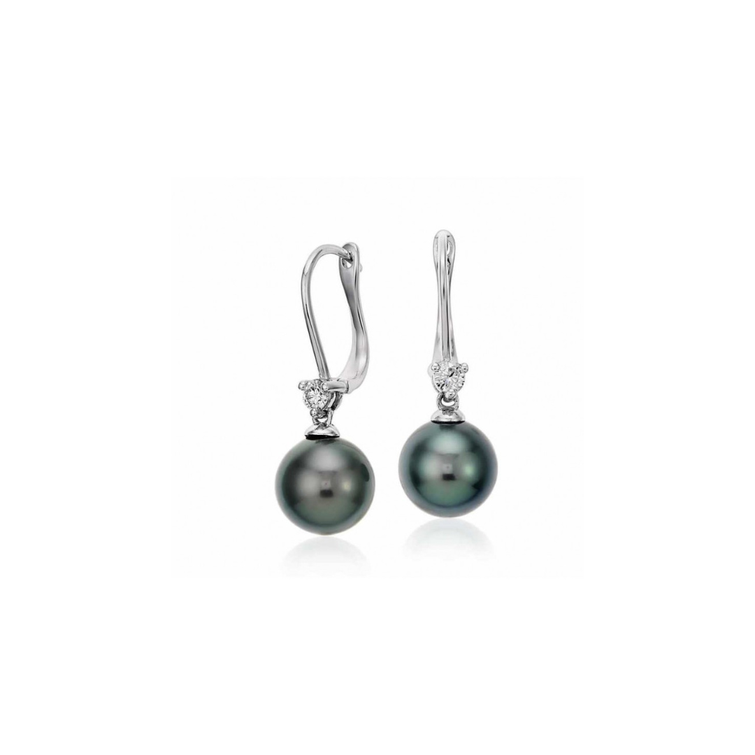 Tahitian pearl drop earring