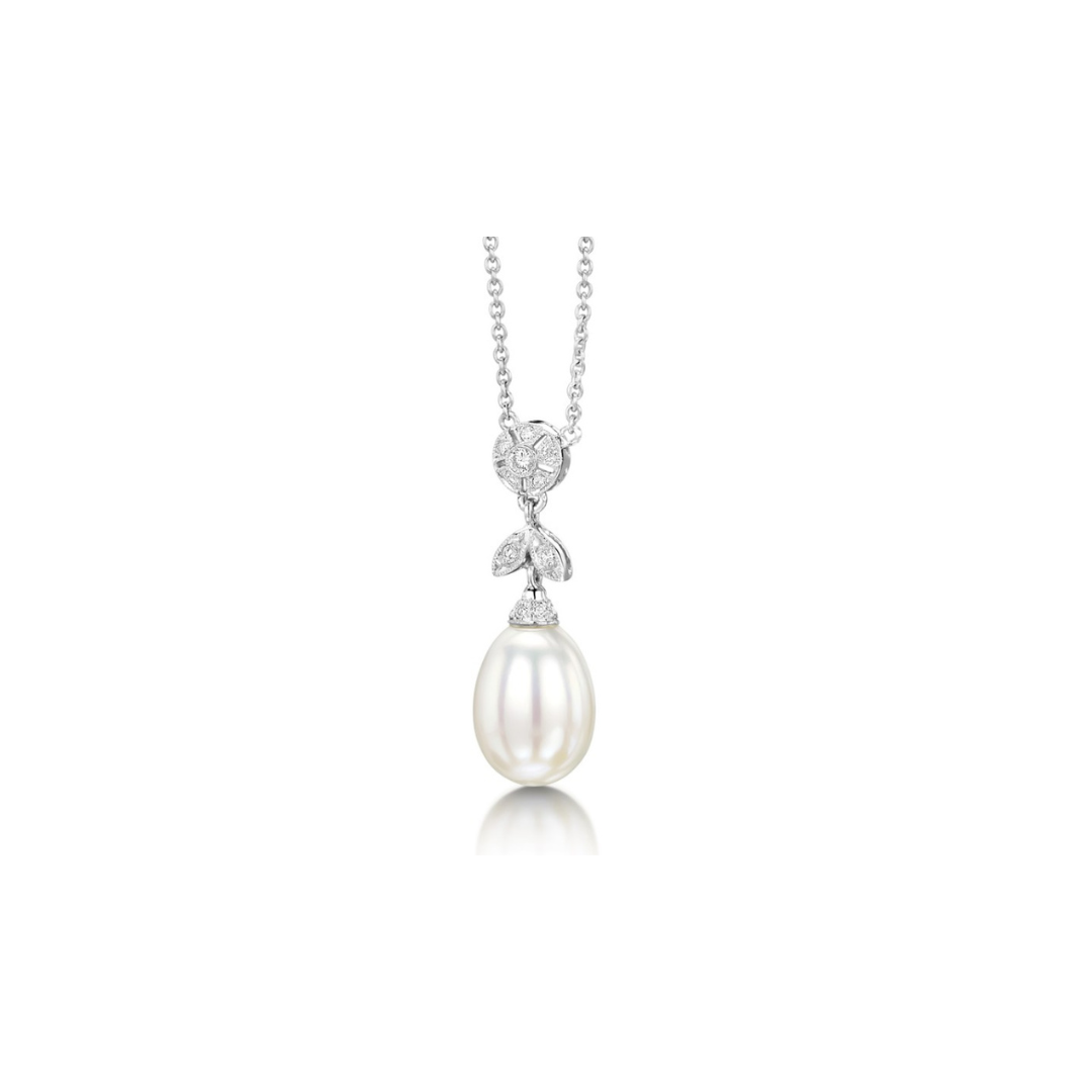 Pearl Drop Diamond Pendant