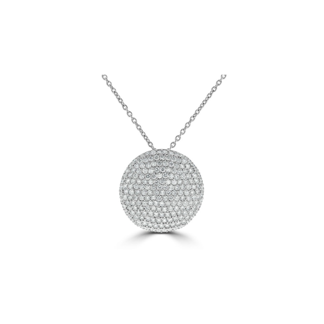 Round Circle Diamond Pendant