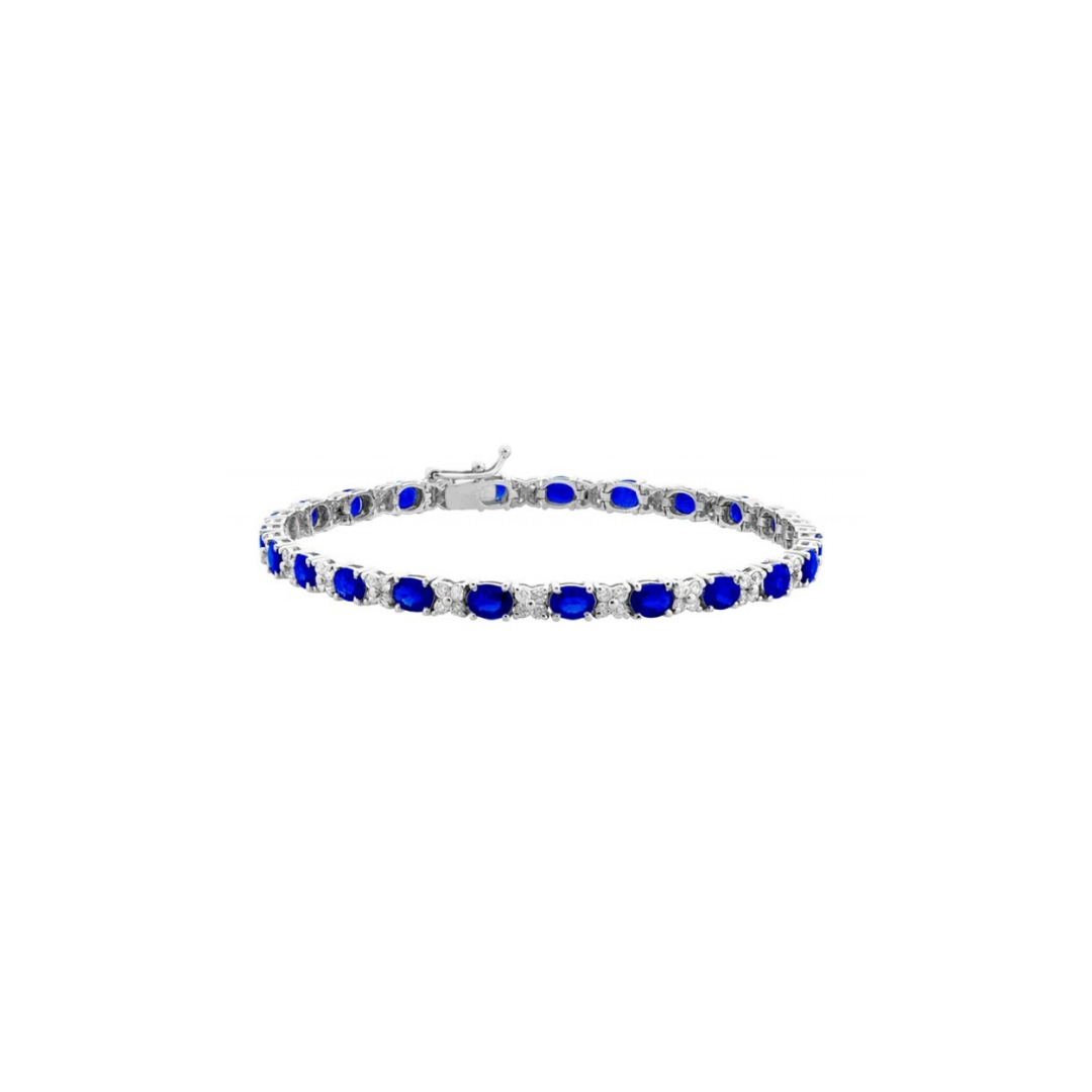 Blue sapphire and Diamond Bracelet