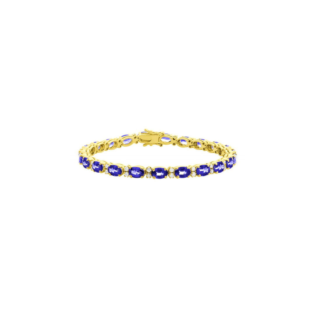 Single Row Tanzanite Tennis Bracelet