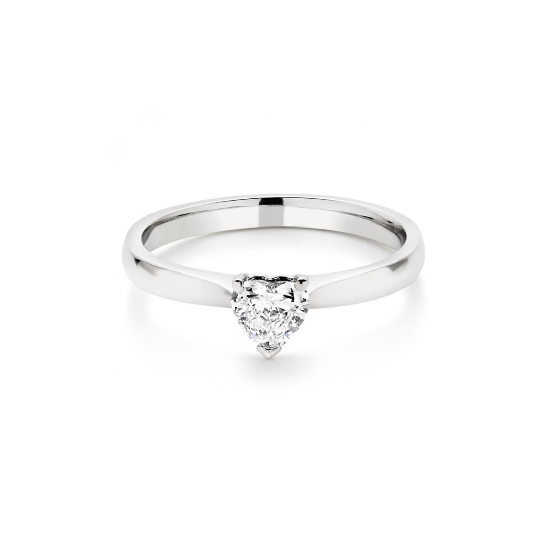 Heart Shape Solitaire Engagement Ring