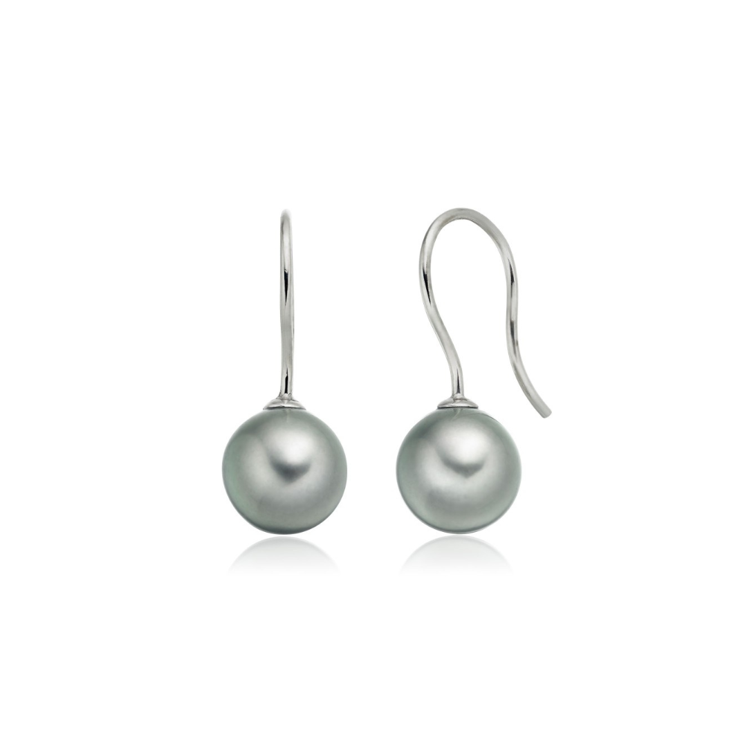 Single Tahitian pearl drop earring