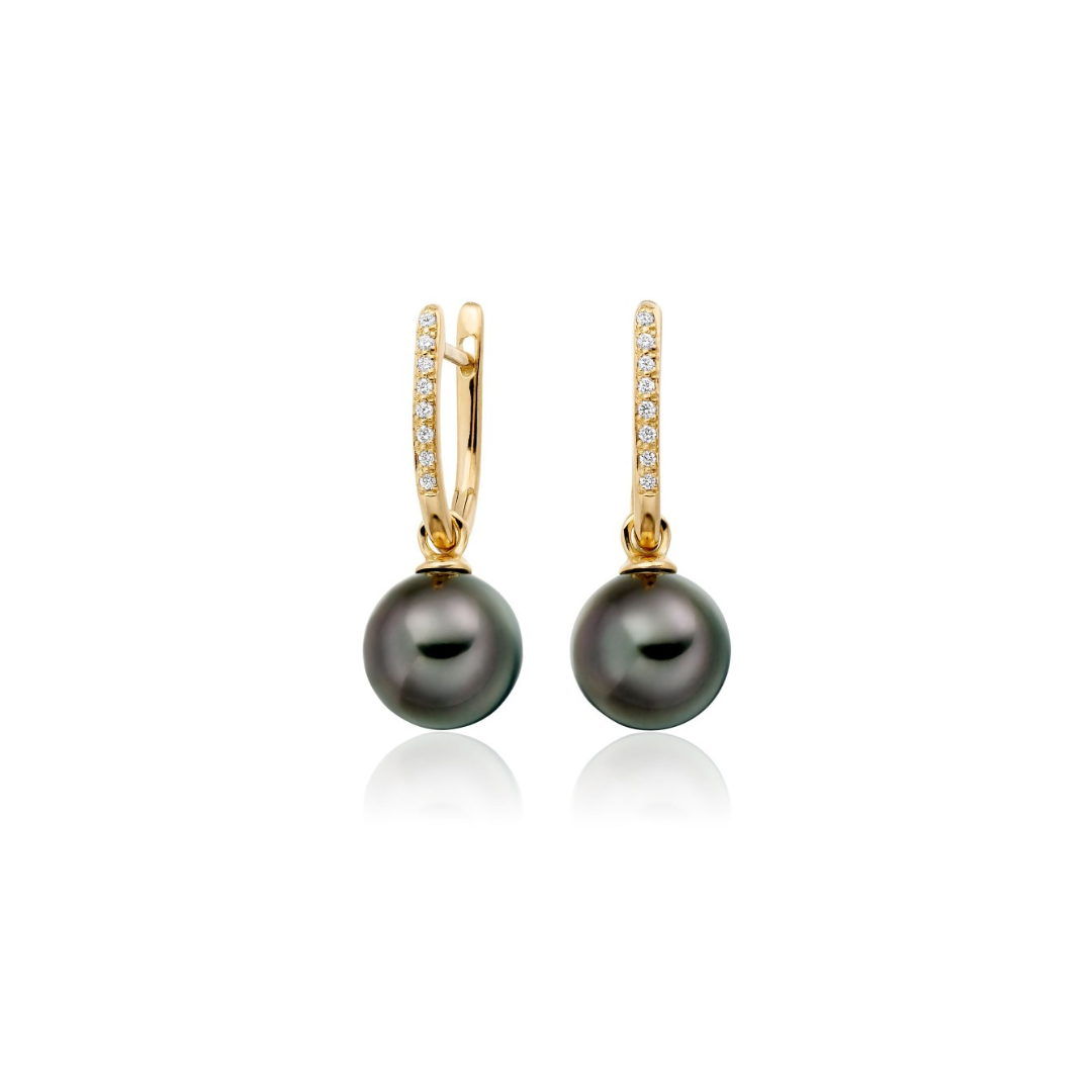 Tahitian pearl earring with detachable pearl