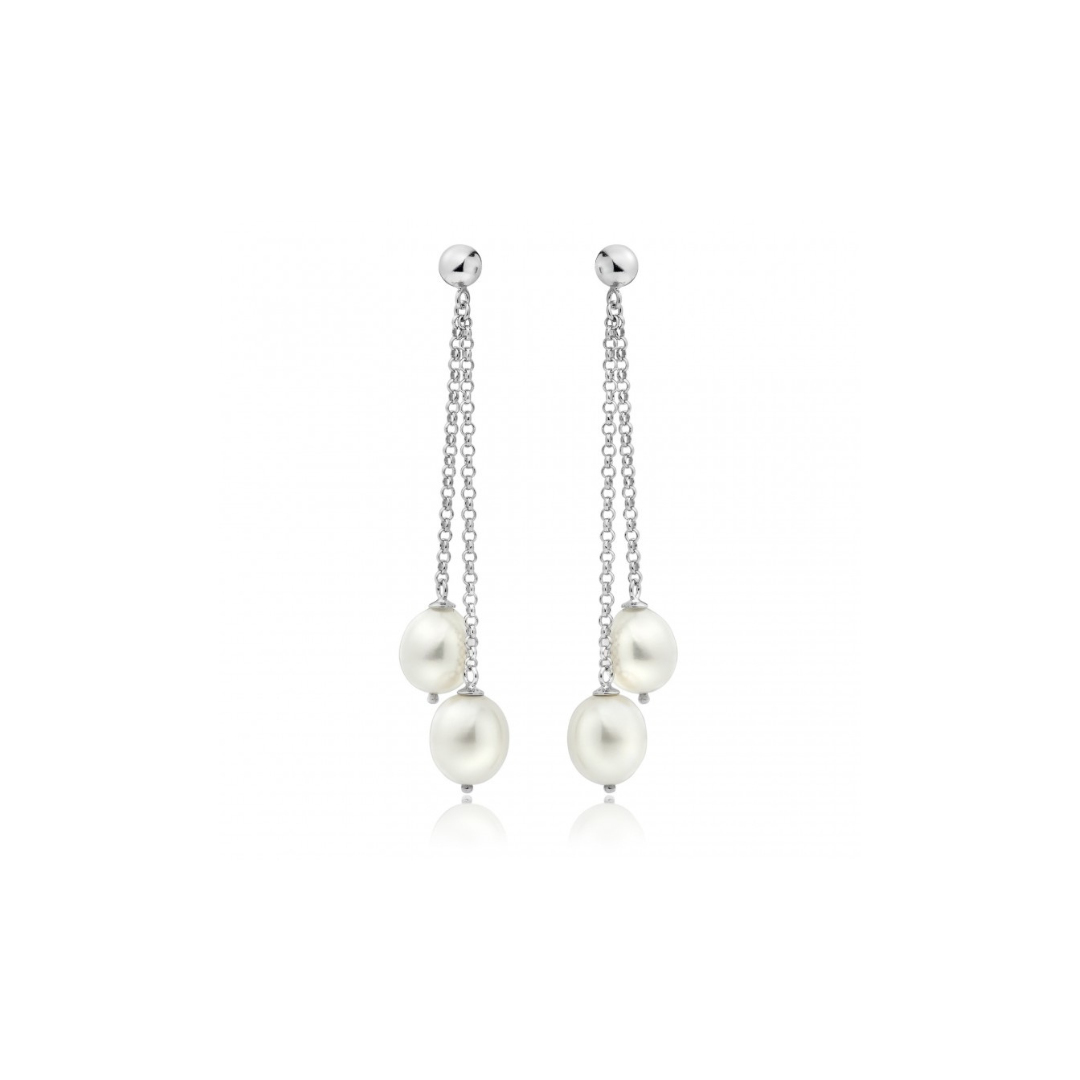 Freshwater Pearl chain dangler earring