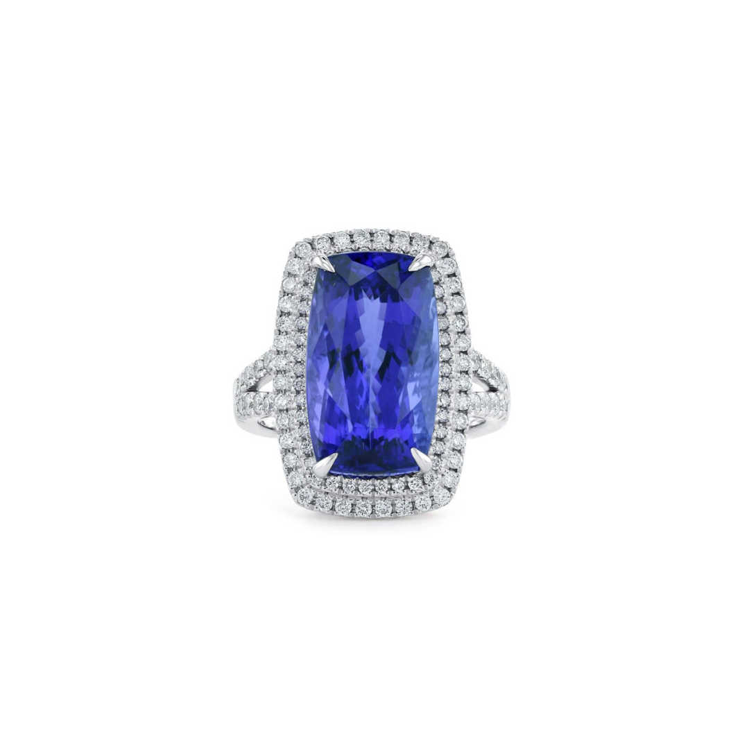 Blue Sapphire Diamond Ring