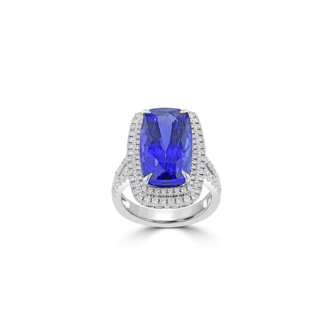 Blue Sapphire Diamond Ring