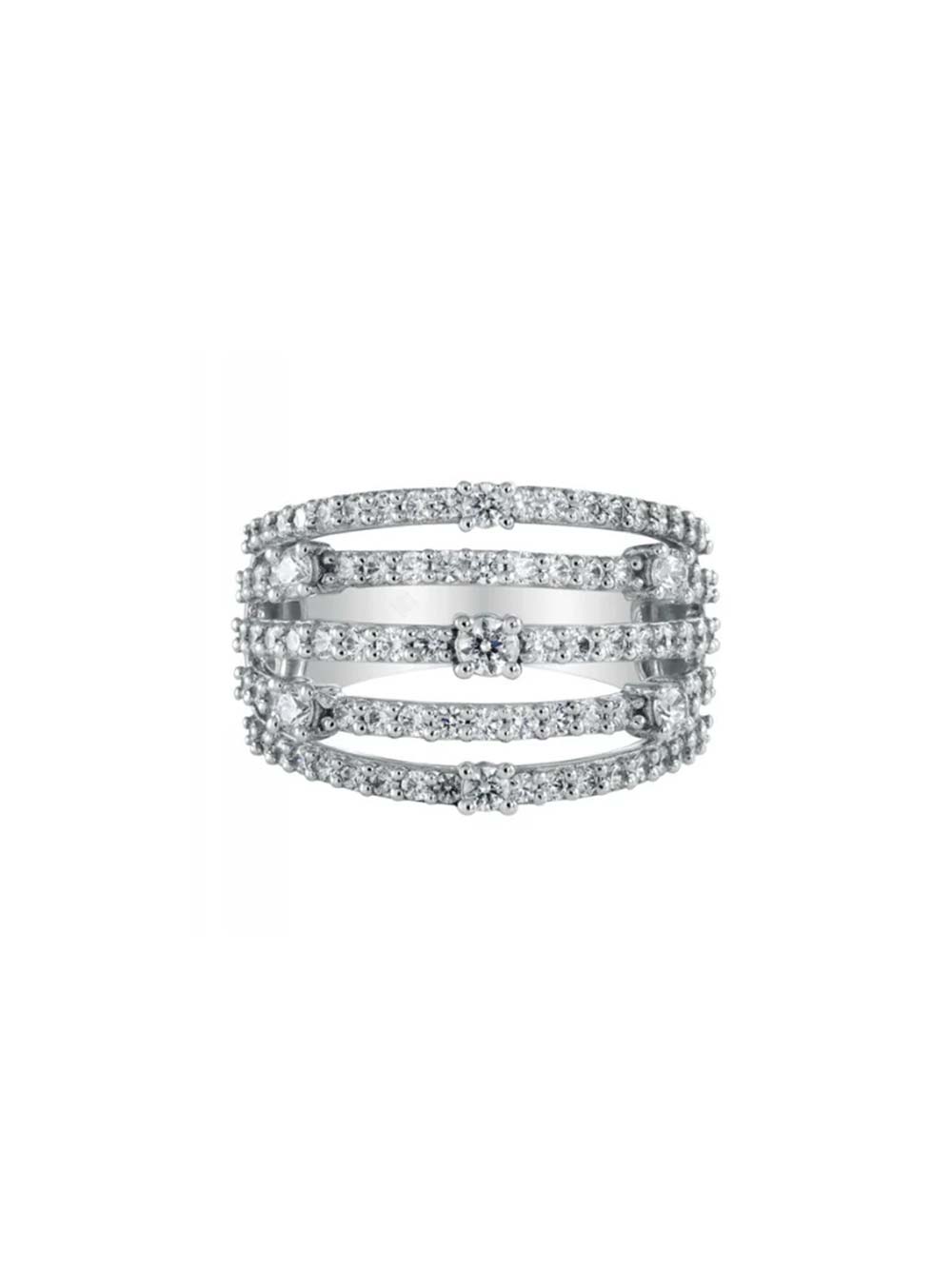 Multi-Row Diamond Cluster Ring in 14kt Gold (1.90cts)