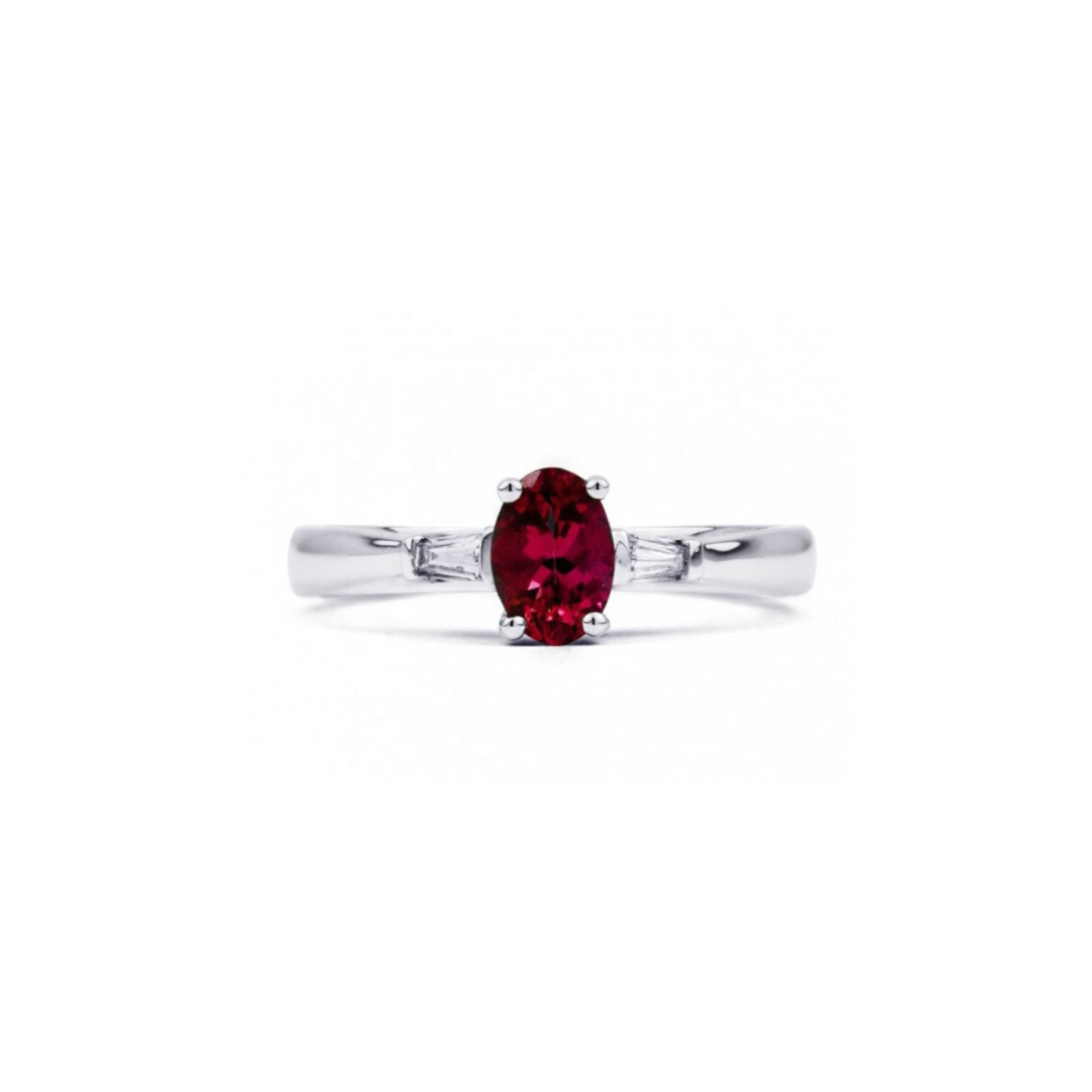 Oval Shaped Ruby Ring