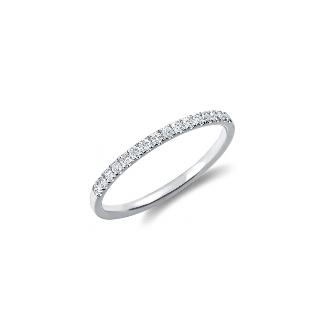 Sleek Pave Diamond Engagement Band