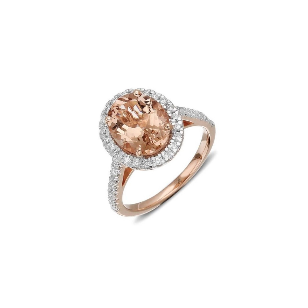 Morganite Diamond Ring