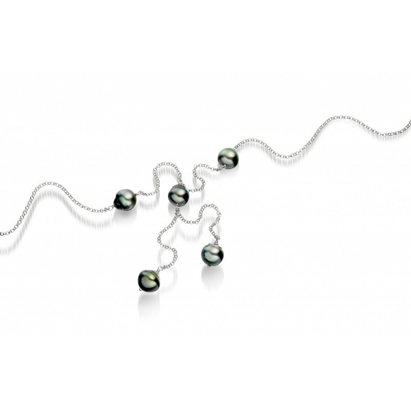 Lariat Peral Necklace with Tahitian pearl