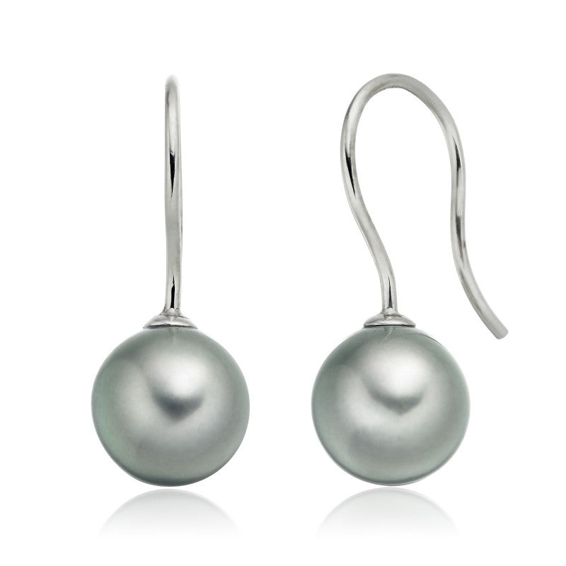 Single Tahitian pearl drop earring